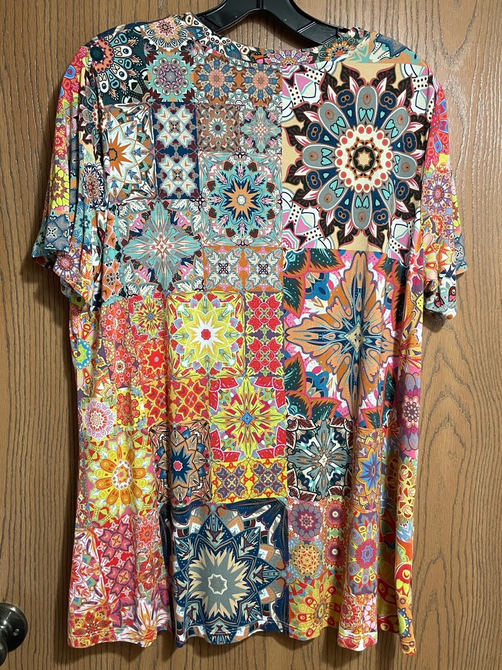 Johnny Was Multicolor Bamboo Floral Patch Tee - Picture 7 of 7